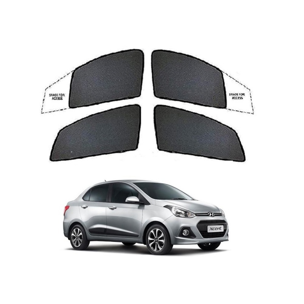 Premium Fix type SunShade Curtain For XCENT  - Black